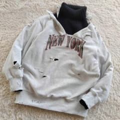 半壊 襤褸 クラッシュ NEW YORK ボロ加工 トレーナー 常田大希 XL