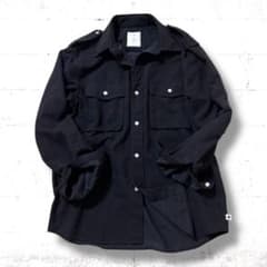 イタリア製 PRADA ウール ステンカラー コート ロング XL 比翼デザイン