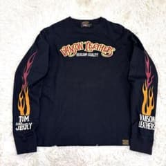 新品バンソンvanson✖️スカル✖️ インパクトvansonロゴ✖️むら染 XL