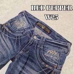 美品✨RED PEPPER フレアデニム ブーツカット 刺繍 Y2K 25 - メルカリ