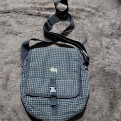 stussy old 90s 紺タグ ショルダーバッグ グラフチェック - メルカリ