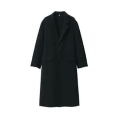 MUJI Labo カシミヤ混チェスターコート XL 黒 - メルカリ