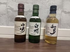 サントリーウイスキー ミニボトル 山﨑 知多 白州 180ml 3本セット