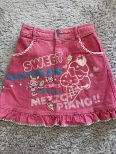 希少レア 当時物 メゾピアノ デニムスカート 平成レトロY2K ピンク
