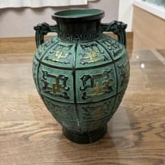 花瓶 青銅の花瓶 共箱付き 東亜建設株式会社記念 - メルカリ
