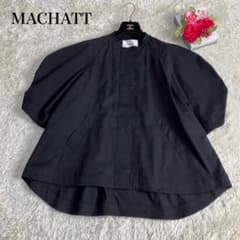 MACHATT マチャット ボリュームスリーブブルゾン ノーカラー 黒 FREE