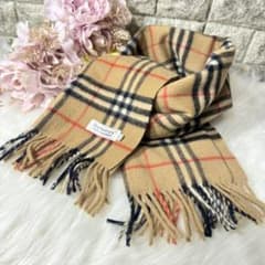 カシミヤ100% 美品 バーバリーズ ストール マフラー ノバチェック