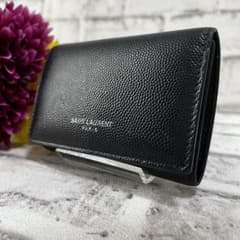 極美品✨サンローラン 6連 キーケース キーリング キャビアスキン YSL