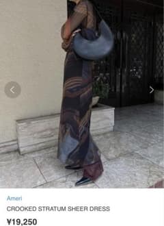 ameri CROOKED STRATUM SHEER DRESS - メルカリ