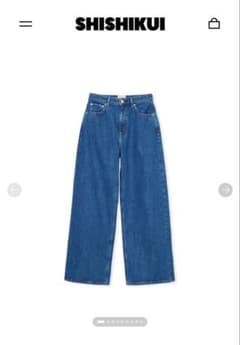 SHISHIKUI Dad 36ワイドレッグデニムパンツ インディゴ - メルカリ