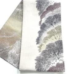 帯6791 ○染織の名門 しょうざん謹製 生紬 高級 正絹 袋帯 | Einkaufen