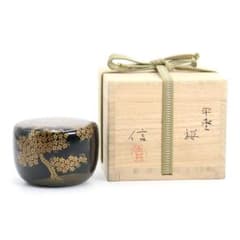 玉井信作 桜蒔絵 平棗 内金梨子地 薄茶器 茶道具 共箱 1063 - メルカリ