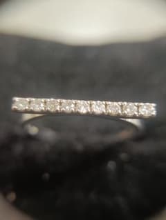 K10WG ダイヤモンド ハーフエタニティリング 9号 - メルカリ