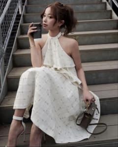 シェリエ candy check tweed rufflefrillセットアップ - メルカリ