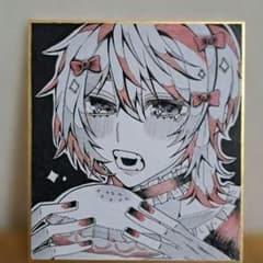 手描き アナログ オリジナル イラスト ミニ色紙 ② - メルカリ