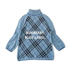 バーバリー ブルーレーベル タートルニット ノバチェック Y2K - メルカリ