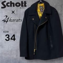 美品/USA製】Schott × 24karats レザー切替 Pコート L - メルカリ