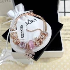 PANDORA ローズゴールド ビーズブレスレット ギフトボックス付き