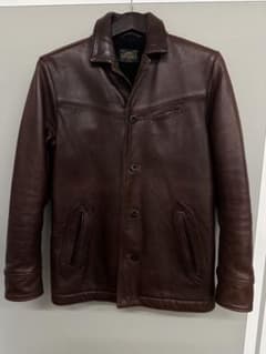 LOST CONTROL レザージャケット カーコート ブラウン バーガンディー