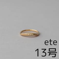 ete ビジュー クレセントムーン リング 13号 - メルカリ