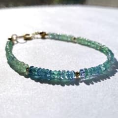 14kgf天然石高品質濃いめコーネルピンチタンワイヤーブレスレット