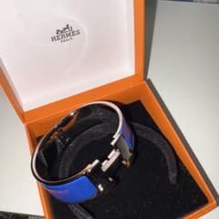 エルメス HERMES クリッククラック GM Hロゴ バングル シルバーメッキ