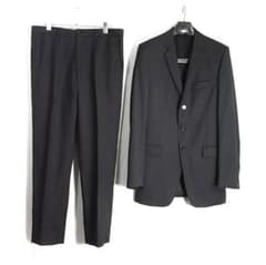 size46☆美品☆ドルチェ＆ガッバーナ黒ラベル 3釦スーツ ブラック