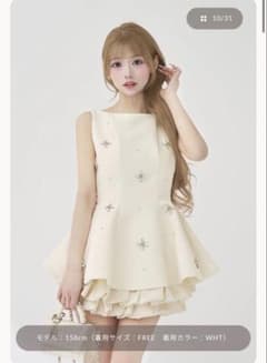 Darich ビジューフレアバルーンミニドレス FREE - メルカリ