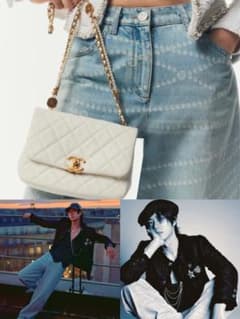 希少 新品 新作 シャネルCHANEL デニム ジーンズ 38 ワイド - メルカリ