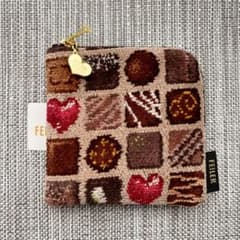 FEILER】フェイラー♡コフレドゥショコラ スクエアポーチ ベージュ