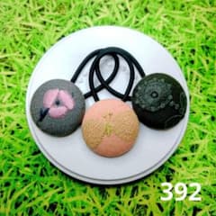 392 ミナペルホネン✨ハンドメイドヘアゴム✨ohayo ちょうちょ