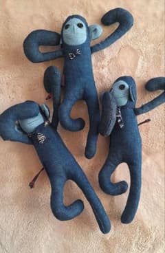 ハリウッドランチマーケット干支 さるデニム ターコイBLUEBLUE 聖林