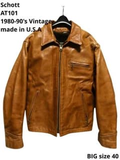 ライナー付き完品！ビッグサイズ40！schottトラッカージャケットAT101