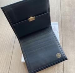 新品】皇居 限定 二つ折り財布 ブラック 黒 東御苑 本革 皇居財布 小銭