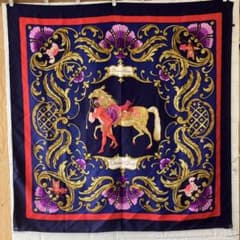 HERMES エルメス カレ90 大判スカーフ トルコの馬 5827 - メルカリ