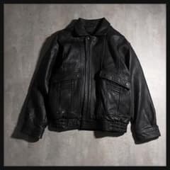 名作】アンダーカバー 13AW 骨レザーパッチ MA-1 ブラック サイズ3