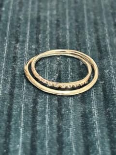 SIENA ROSE k10 YG 星空2連 ダイヤモンド リング11号 - メルカリ