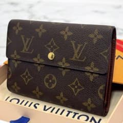 美品】ルイヴィトン モノグラム エテュイパピエ 三つ折り財布 財布