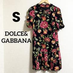 DOLCE&GABBANA ドルチェ&ガッバーナ 花柄 ローズ ワンピース S - メルカリ