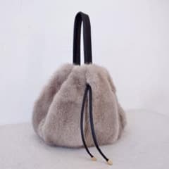 希少‼️ LUDLOW ラドロー ワンハンドル ミンク ファー バッグ - メルカリ