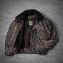 羊革】90s vintage leather jacket g1 a2 短丈 - メルカリ