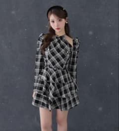mmeeme Sleeve halter check mini onepiece - メルカリ