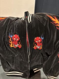 GREAT RED HOT POWER OF DEVILS スカジャン ベロア - メルカリ