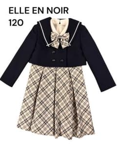 ELLE エル チェック柄 フォーマルワンピース 120 卒園式 発表会 入学式