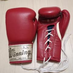 レア 旧ロゴ Winning ボクシンググローブ 8oz 赤 ウイニング 旧ロゴ