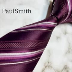 Paul Smith バーガンディ ストライプ ネクタイ - メルカリ