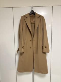 TITO ALLEGRETTO ウールカシミアベルテッドコートキャメルサイズ50