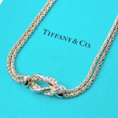 極美品希少✨ティファニー ダブルロープ ノット ネックレス シルバー