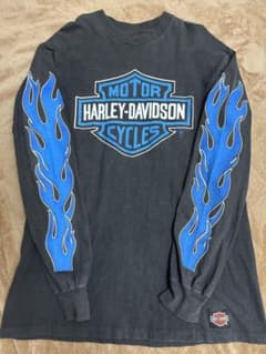 Harley-Davidson ハーレーダビッドソン ロンT 青フレイム - メルカリ