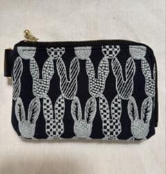 ミナペルホネン pomppiaハンドメイド L字お財布ポーチ カードコイン